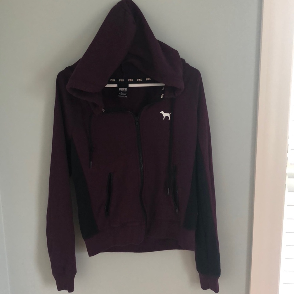 VS Pink Zipped Sweatshirt, worn once